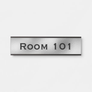 Silver Room Number Door Sign Hotel Office Building