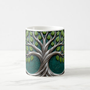 Silver Roots of Eternity – Tree of Life. Coffee Mug