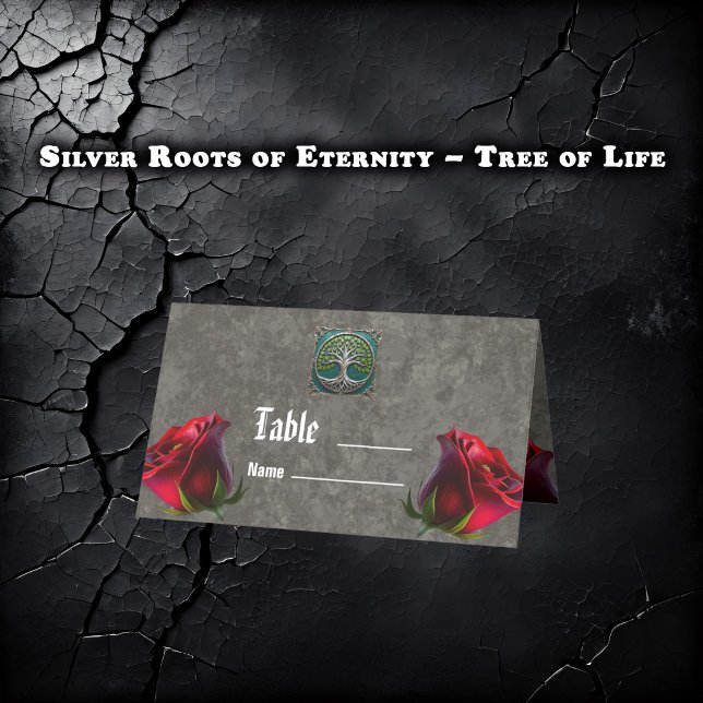 Silver Roots of Eternity – Tree of Life.  Place Card (Creator Uploaded)