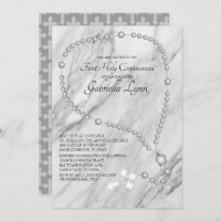Silver Rosary Beads First Holy Communion