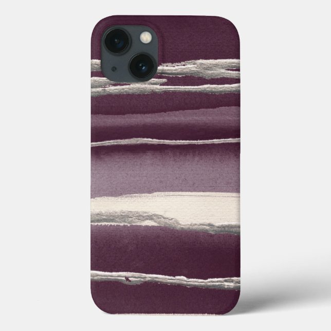 Silver Rose Purple Abstract Print Case-Mate iPhone Case (Back)