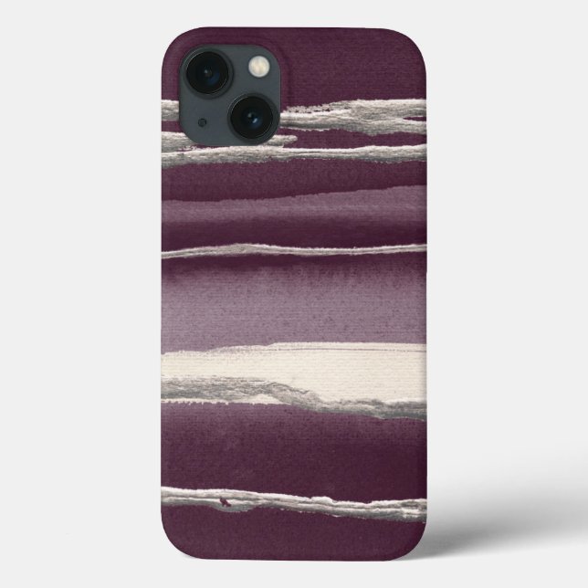 Silver Rose Purple Abstract Print Case-Mate iPhone Case (Back)