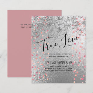 Silver Rosegold WEDDING Metallic Glitter BUDGET