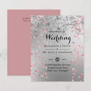 Silver Rosegold WEDDING Metallic Glitter BUDGET