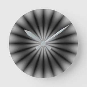 Silver Round Clock