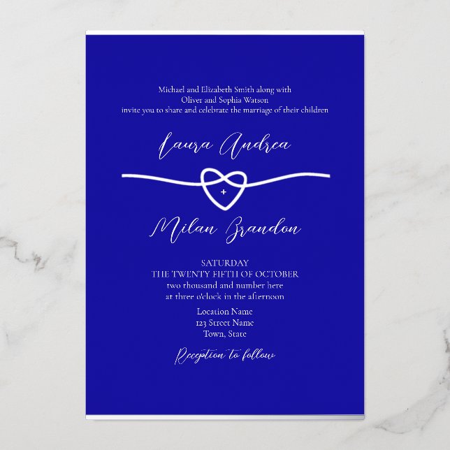 Silver Royal Blue Wedding (Front)