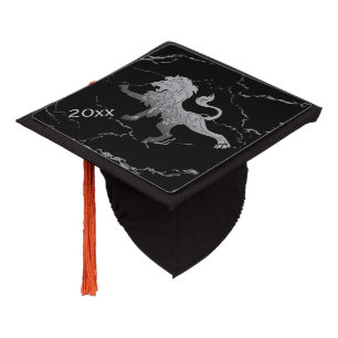 Silver Royal Lion Graduation Cap Topper