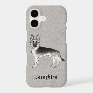 Silver Sable German Shepherd Dog With Custom Name