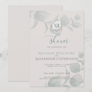 Silver Sage  Eucalyptus  Wedding Shower Invitation