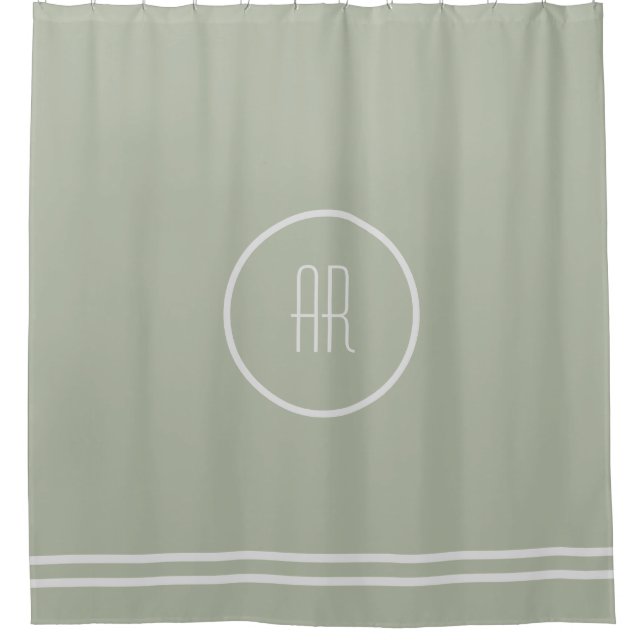 silver sage green monogram (Front)
