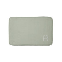 silver sage green monogram