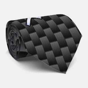 Silver Sagittarius Zodiac Sign Carbon Fibre Print Tie