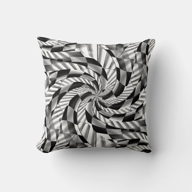 Silver Sailing... Throw Pillow (Front)