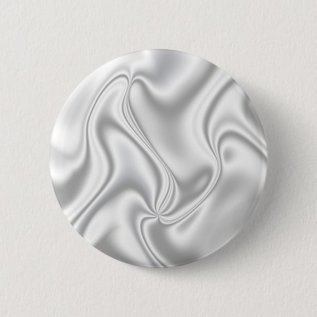 Silver Satin 2 Inch Round Button (Front)
