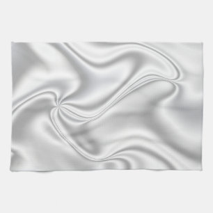 Silver Satin Kitchen Towel
