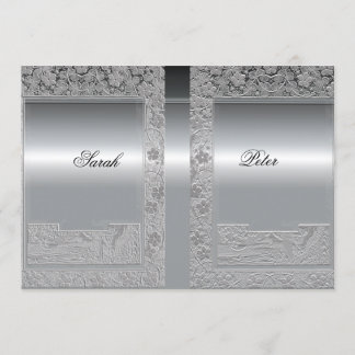 Silver Save the Date Invitation