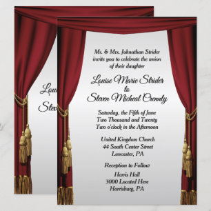 Silver Screen Movie Theme Wedding Invitation
