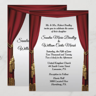 Silver Screen Movie Theme Wedding Invitation