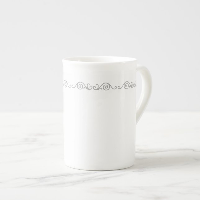 Silver Scroll Work Specialty Mug (Front Right)