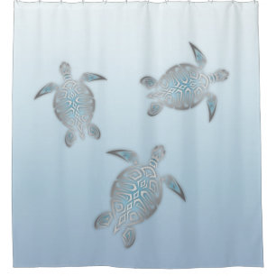Silver Sea Turtles Blue