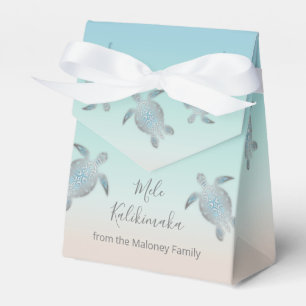 Silver Sea Turtles Mele Kalikimaka Favor Box
