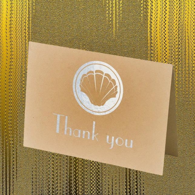 silver seashell - Thank you Foil Card (Creator Uploaded)