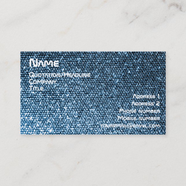 Silver Sequins Business Card (Front)