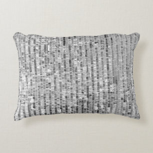 Silver sequins, glamourous seamless background. accent pillow