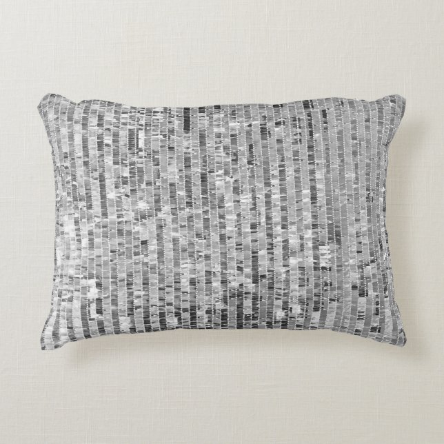 Silver sequins, glamourous seamless background. accent pillow (Front)