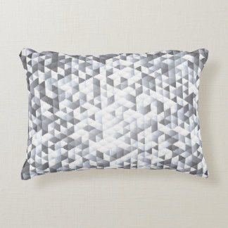 Silver Sequins: Glittering Mosaic Background Accent Pillow