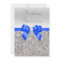 Silver Sequins Royal Blue Bow and Diamond Wedding