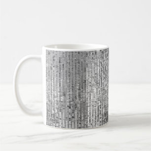 Silver sequins seamless pattern coffee mug