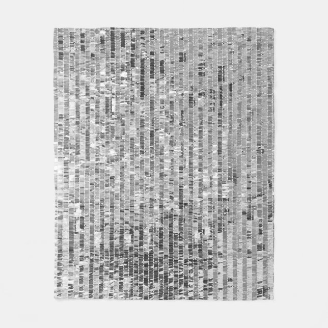 Silver sequins seamless pattern fleece blanket (Front)