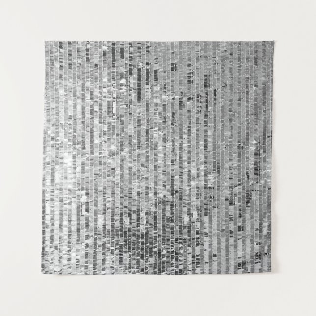 Silver sequins seamless pattern tapestry (Front)