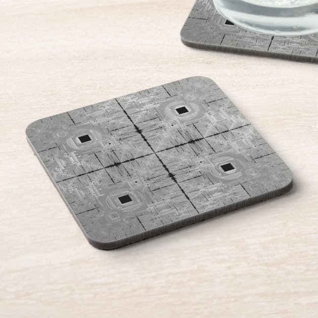 Silver Serenade Plastic Coasters (Left Side)