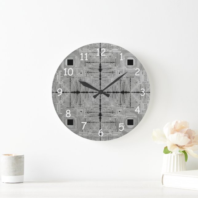 Silver Serenade Round Clock (Home)