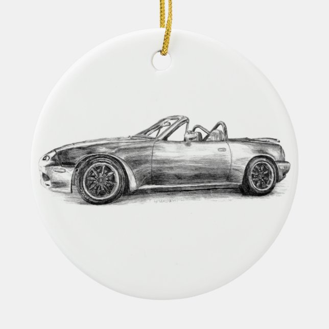 Silver Shadow MX5 Ceramic Ornament (Front)