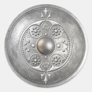 Silver Shield 11 Classic Round Sticker