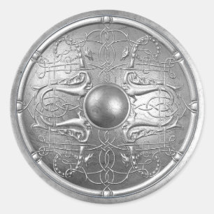 Silver Shield 16 Classic Round Sticker