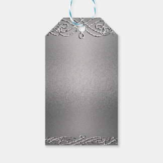 Silver Shimmer Glitter Template Background Gift Tags