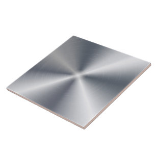 Silver Shiny Metallic Design Stainless Steel Look Tile