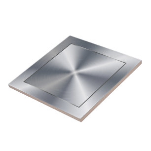 Silver Shiny Metallic Design Stainless Steel Look Tile