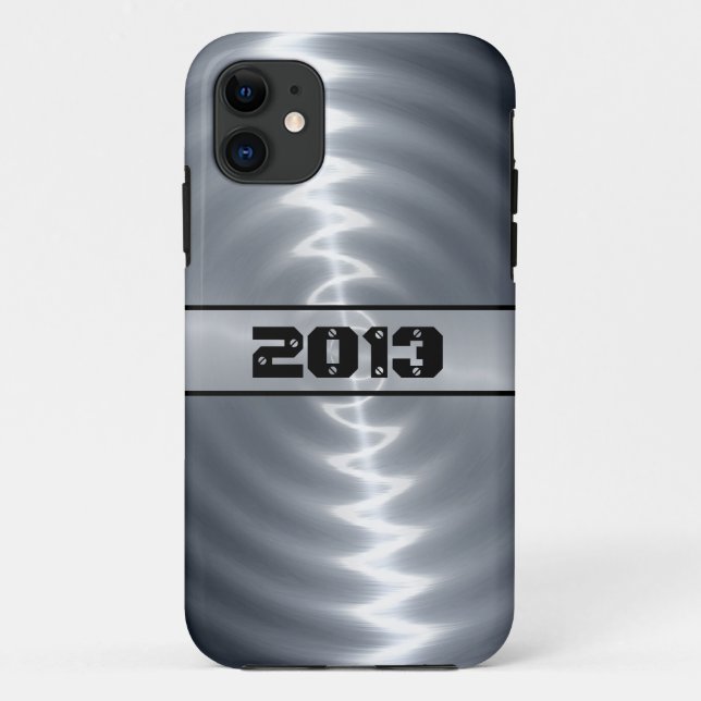 Silver Shiny Stainless Steel Metal 11 Case-Mate iPhone Case (Back)