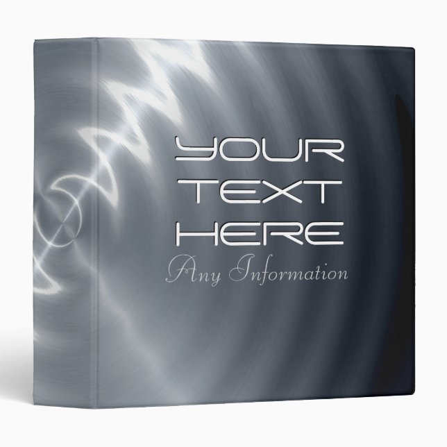 Silver shiny stainless steel metal binders 2 (Front/Spine)