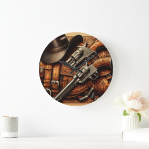 Silver Showdown Large Clock
