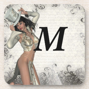 Silver showgirl coaster