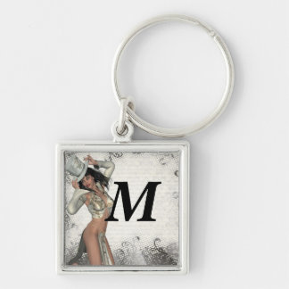 Silver showgirl keychain