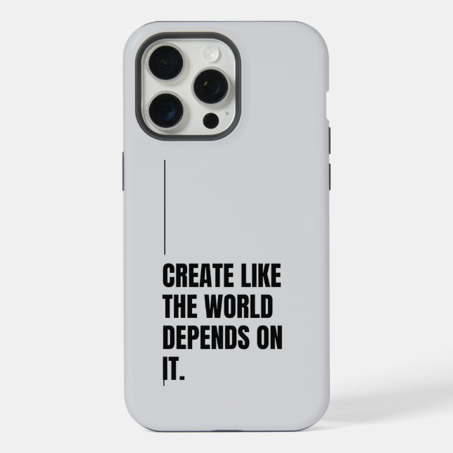 Silver Silk, Black Typography Artists Powerful  iPhone Case (Back)
