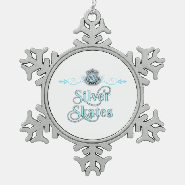 Silver Skates Ornament (Front)