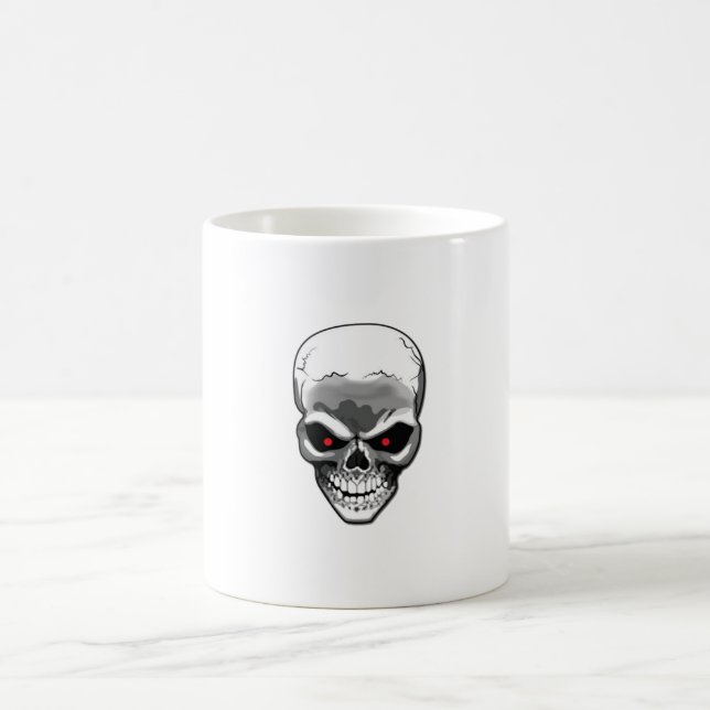 Silver Skull Coffee Mug (Center)